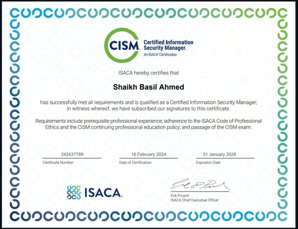 CISM - Certification